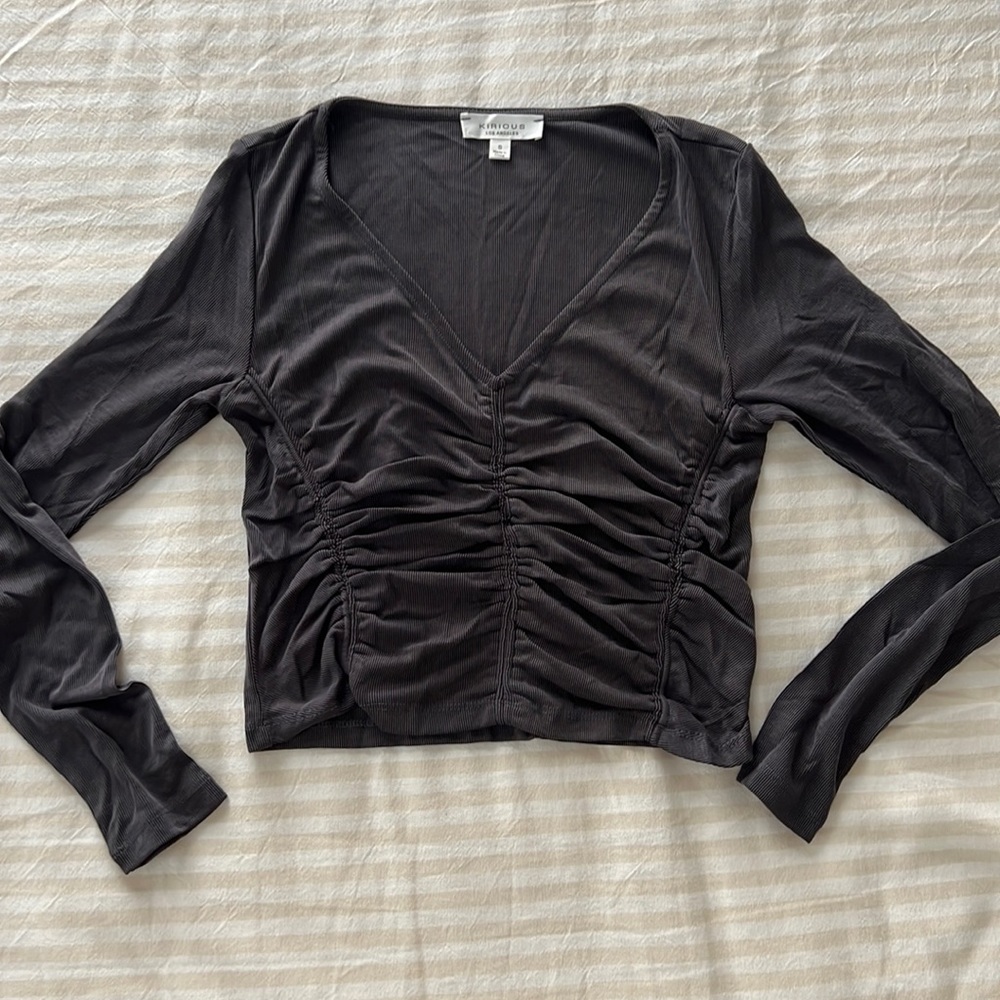 Ruched cropped longsleeve